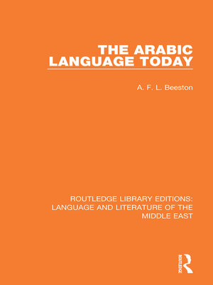 cover image of The Arabic Language Today